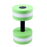 2PCS EVA Water Dumbbells Aquatic Exercise Barbells for Water Aerobics Pool Fitness Resistance Training - Green