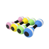 2PCS EVA Water Dumbbells Aquatic Exercise Foam Barbells for Water Aerobics Pool Resistance Fitness Training - Pink