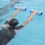 2PCS EVA Water Dumbbells Aquatic Exercise Foam Barbells for Water Aerobics Pool Resistance Fitness Training - Green