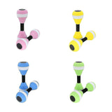 2PCS EVA Water Dumbbells Aquatic Exercise Foam Barbells for Water Aerobics Pool Resistance Fitness Training - Blue