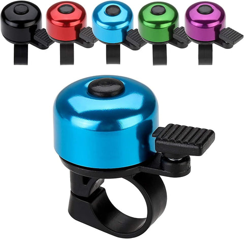 Mini Bicycle Bell Loud Clear Ring Bike Handlebar Bell for Road Mountain MTB City Bike Accessories(Blue)