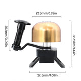 Classic Bicycle Bell Loud Ringing Copper Alloy Bike Handlebar Bell for Road Mountain Mountain Bike Cycling Accessories Gold