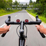 2PCS Bike Bell Bicycle Bell With Loud Crisp Clear Sound, Road And Mountain Bike Bell (Red)