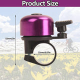 2PCS Bike Bell Bicycle Bell with Loud Crisp Clear Sound, Road and Mountain Bike Bell (Purple)