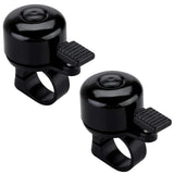 2PCS Bike Bell Bicycle Bell with Loud Crisp Clear Sound, Road and Mountain Bike Bell (Black)