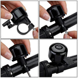2PCS Bike Bell Bicycle Bell with Loud Crisp Clear Sound, Road and Mountain Bike Bell (Black)
