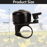 2PCS Bike Bell Bicycle Bell with Loud Crisp Clear Sound, Road and Mountain Bike Bell (Black)