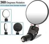 Bicycle Mirrors, 360 Adjustable High Definition Convex Handlebar Mirror Bicycle Mirror for Road Mountain Bike Motorbike Bicycle (2 Pieces)