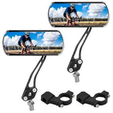 2PCS 360°Adjustable Bicycle Rear View Mirrors Foldable Handlebar Mirrors for MTB Road Bike E-Bike Scooter - Black In Australia - Darrahopens