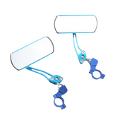 2PCS 360°Adjustable Bicycle Rear View Mirrors Foldable Handlebar Mirrors for MTB Road Bike E-Bike Scooter - Blue In Australia - Darrahopens