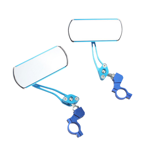 2PCS 360°Adjustable Bicycle Rear View Mirrors Foldable Handlebar Mirrors for MTB Road Bike E-Bike Scooter - Blue In Australia - Darrahopens