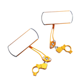 2PCS 360°Adjustable Bicycle Rear View Mirrors Foldable Handlebar Mirrors for MTB Road Bike E-Bike Scooter - Yellow In Australia - Darrahopens