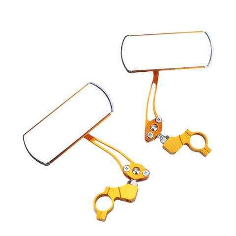 2PCS 360°Adjustable Bicycle Rear View Mirrors Foldable Handlebar Mirrors for MTB Road Bike E-Bike Scooter - Yellow In Australia - Darrahopens
