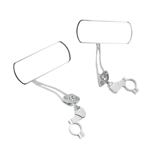 2PCS 360°Adjustable Bicycle Rear View Mirrors Foldable Handlebar Mirrors for MTB Road Bike E-Bike Scooter - Silver In Australia - Darrahopens