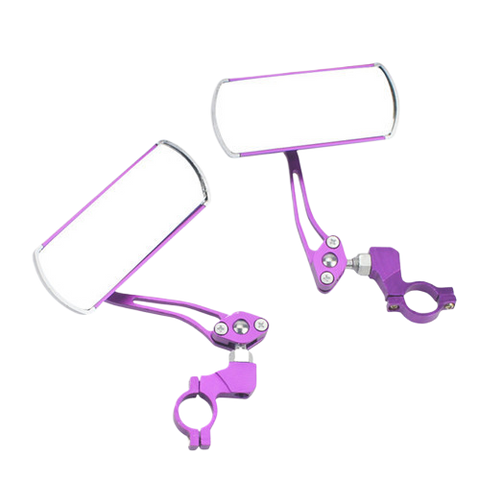 2PCS 360°Adjustable Bicycle Rear View Mirrors Foldable Handlebar Mirrors for MTB Road Bike E-Bike Scooter - Purple In Australia - Darrahopens