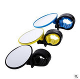 1 Pair of Mini Adjustable Bicycle Mirrors Mountain Bike View Rear Bicycle Mirrors - Blue