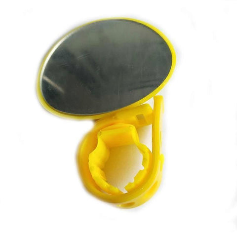 1 Pair of Mini Adjustable Bicycle Mirrors Mountain Bike View Rear Bicycle Mirrors - Yellow