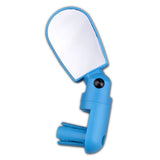 2 Pack Bike Mirrors 360°Adjustable Rotatable Bicycle Rear View Mirrors Universal Handlebar Mount Cycling Mirrors for Road MTB Mountain Bikes - Blue