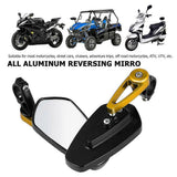 1 Pair Motorcycle Rear View Mirrors CNC Aluminium Alloy Universal Side Mirrors for Motorbike Cruiser ATV UTV Off Road Bikes - Blue In Australia - Darrahopens