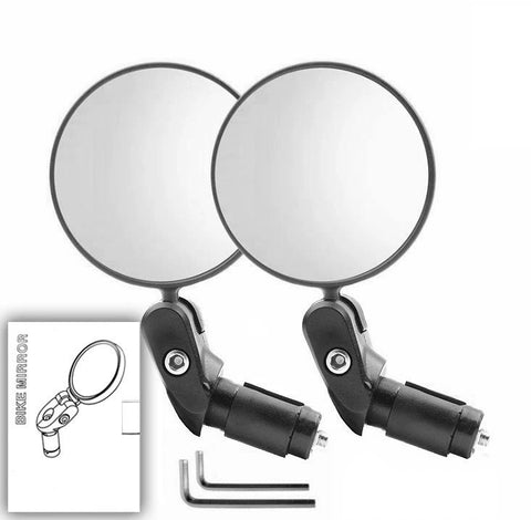 Bike Mirror Bicycle Mirrors Handlebar Rearview Mirror 360 Rotation Adjustable Hd Safety Blast-resistant Convex Mirror