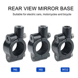 2pcs Bike Mirrors Handlebars Mount Aluminum Alloys Mirrors Holder Regulable Mount for Bikes and Motorcycles M8 Mirror Mount