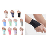 Thumb and Wrist Support Brace Adjustable Compression Wrist Wrap, Elastic Breathable Wrist Stabiliser for Gym Fitness, Sports and Daily Use - Sky Blue