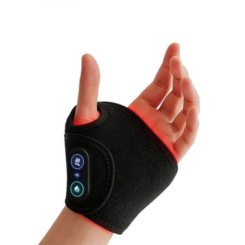 Heated Wrist Wrap with Red Light, Adjustable Heating Wrist Support Brace, Thermal Wrist Compression Sleeve for Daily Use In Australia - Darrahopens