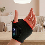 Heated Wrist Wrap with Red Light, Adjustable Heating Wrist Support Brace, Thermal Wrist Compression Sleeve for Daily Use In Australia - Darrahopens
