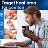 Cordless Wrist Heating Pad, Heated Wrist Brace, Rechargeable Heating Wrist Wrap with Detachable Controller for Left Hand Grey