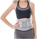 Weightlifting Belt with Adjustable Waist Support for Gym Powerlifting Lumbar Protection Grey - M