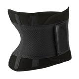 Adjustable Back Support Waist Trainer Trimmer Belt Sports Gym Fitness Weightlifting Abdominal Slim Belt - Black
