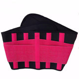 Adjustable Back Support Waist Trainer Trimmer Belt Sports Gym Fitness Weightlifting Abdominal Slim Belt - Rose Red
