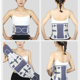 Sports Lumbar Support Belt, Adjustable Back Brace with 4 Support Stays for Weightlifting, Gym Workouts, Squats and Fitness Training Blue - 2XL