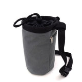 Rock Climbing Chalk Bag Talcum Powder Bag Weightlifting Pouches Adjustable Drawstring Chalk Bag Nonslip Magnesia Pouches - Gray