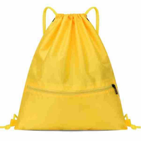Lightweight Sports Backpack, Water Resistant Nylon Gym Bag with Adjustable Shoulder Strap for Hiking, Fitness, Travel and Daily Use - Yellow