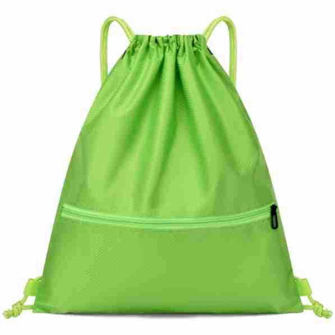 Lightweight Sports Backpack, Water Resistant Nylon Gym Bag with Adjustable Shoulder Strap for Hiking, Fitness, Travel and Daily Use - Green