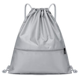 Lightweight Sports Backpack, Water Resistant Nylon Gym Bag with Adjustable Shoulder Strap for Hiking, Fitness, Travel and Daily Use - Gray
