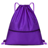 Lightweight Sports Backpack, Water Resistant Nylon Gym Bag with Adjustable Shoulder Strap for Hiking, Fitness, Travel and Daily Use - Purple