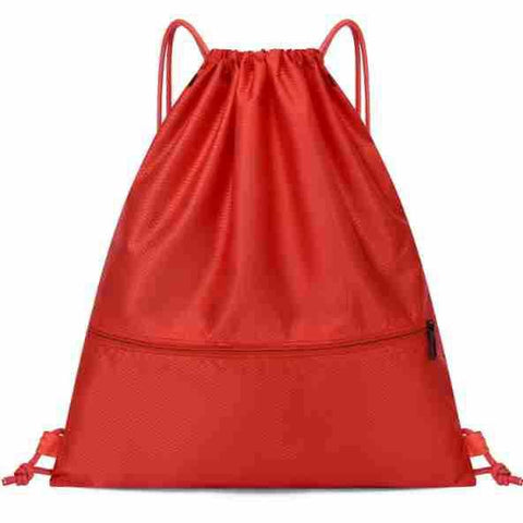 Lightweight Sports Backpack, Water Resistant Nylon Gym Bag with Adjustable Shoulder Strap for Hiking, Fitness, Travel and Daily Use - Red