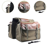 Double Side Bike Saddle Bag Cycling Bike Carrier Cargo Bag Storage Pouch Bike Trunk Bag Waterproof for Traveling Commuting - Camel