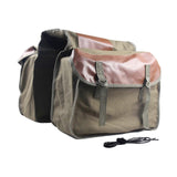 Double Side Bike Saddle Bag Cycling Bike Carrier Cargo Bag Storage Pouch Bike Trunk Bag Waterproof for Traveling Commuting - Camel