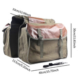 Double Side Bike Saddle Bag Cycling Bike Carrier Cargo Bag Storage Pouch Bike Trunk Bag Waterproof for Traveling Commuting - Camel