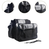 Double Side Bike Saddle Bag Cycling Bike Carrier Cargo Bag Storage Pouch Bike Trunk Bag Waterproof for Traveling Commuting - Black