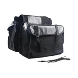 Double Side Bike Saddle Bag Cycling Bike Carrier Cargo Bag Storage Pouch Bike Trunk Bag Waterproof for Traveling Commuting - Black