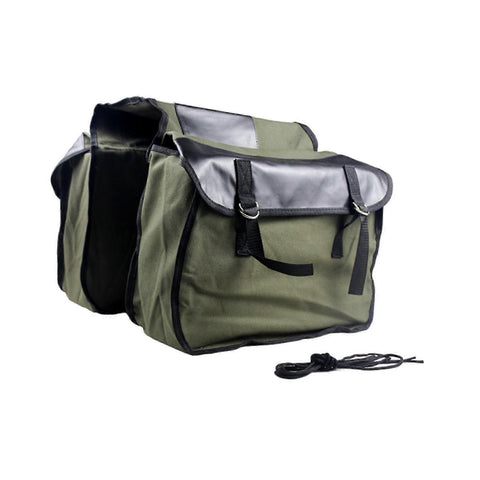 Double Side Bike Saddle Bag Cycling Bike Carrier Cargo Bag Storage Pouch Bike Trunk Bag Waterproof for Traveling Commuting - Army Green In Australia - Darrahopens