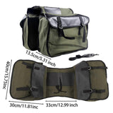 Double Side Bike Saddle Bag Cycling Bike Carrier Cargo Bag Storage Pouch Bike Trunk Bag Waterproof for Traveling Commuting - Army Green In Australia - Darrahopens