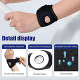 Adjustable Wrist Brace Support with Silicone Pad, Breathable Wrist Wrap for Gym, Weightlifting, Tennis & Sports Training - S