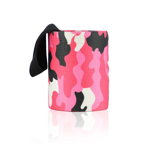1Pc Adjustable Wrist Wraps for Weightlifting, Gym Training Wrist Support Straps for Men & Women, Fitness Strength Training Accessories - Pink Camo