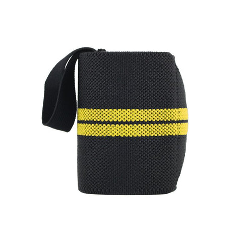 1Pc Adjustable Wrist Wraps for Weightlifting, Gym Training Wrist Support Straps for Men & Women, Fitness Strength Training Accessories - Yellow