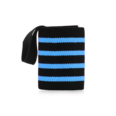 1Pc Adjustable Wrist Wraps for Weightlifting, Gym Training Wrist Support Straps for Men & Women, Fitness Strength Training Accessories - Royal Blue Striped